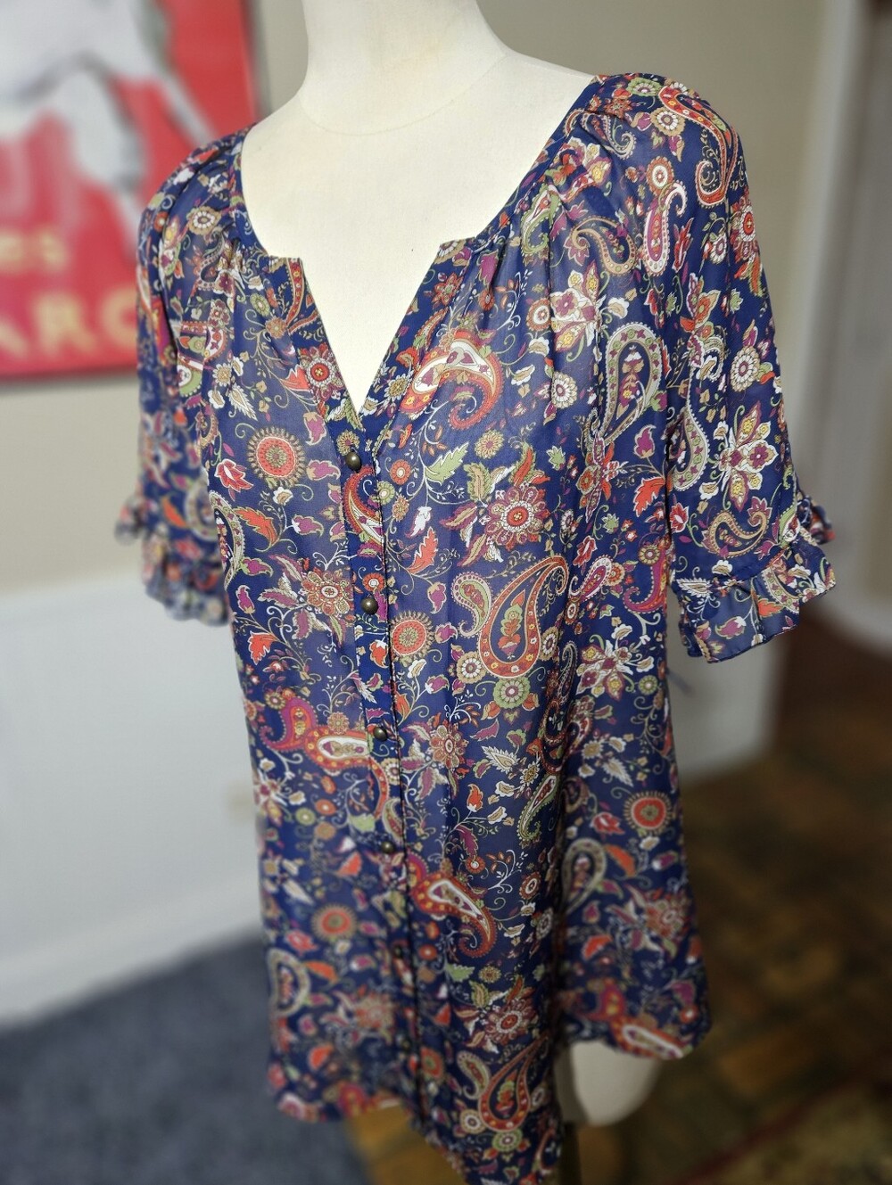 Pretty Rebellious Boho Top Small